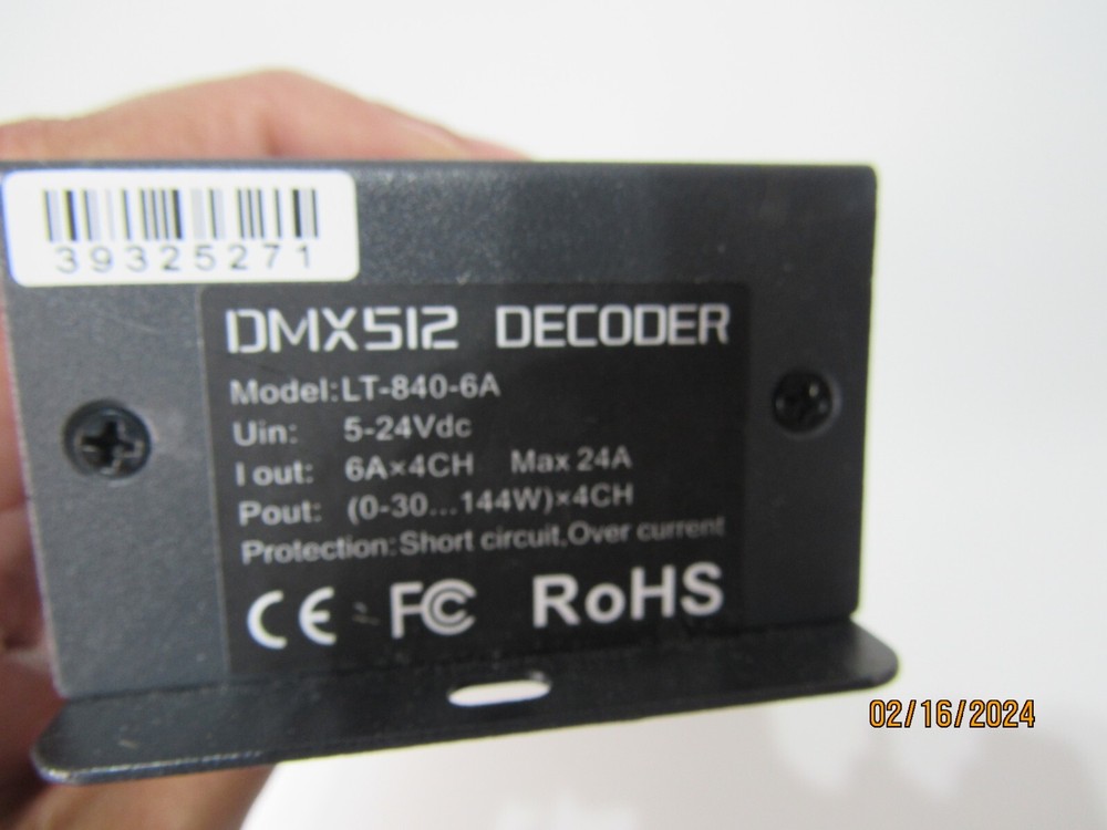 LTECH LT-840-6A DMX 512 Decoder