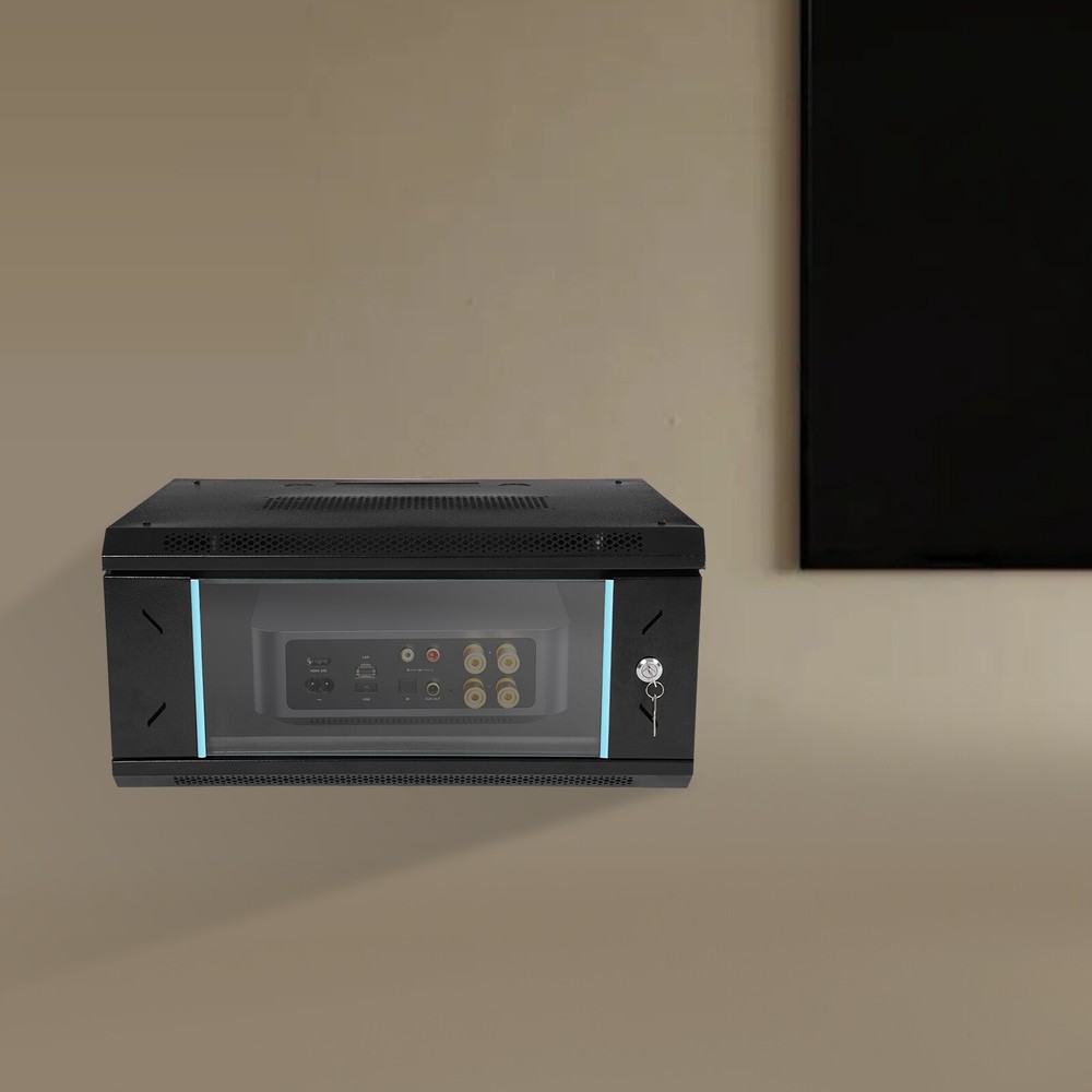 4U Server Cabinet Case Wall Mounted Network Server Data Cabinet Enclosure Rack