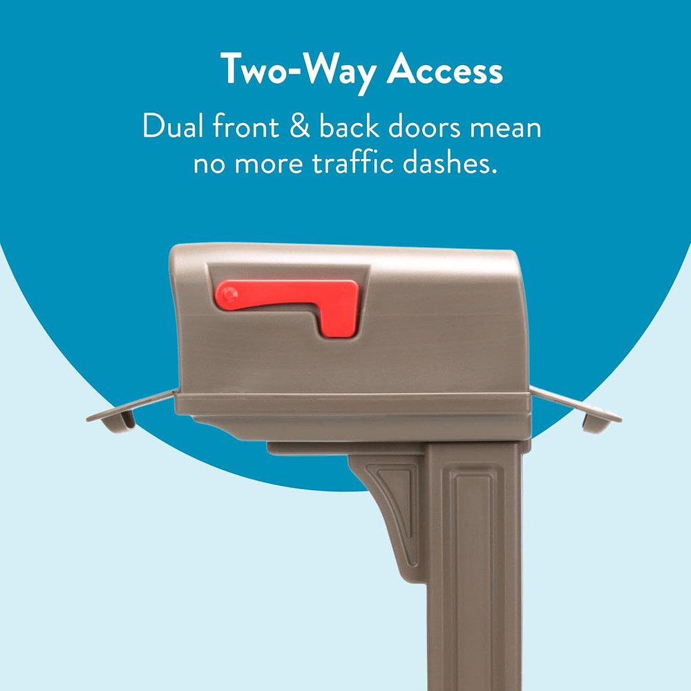 Architectural Mailboxes Classic Plastic Mailbox and Post Kit, GCL100MAM, Mocha