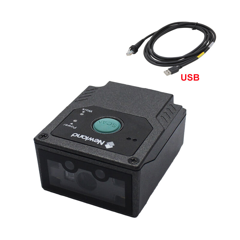 Newland FM430 Barracuda 2D USB/RS232 Fixed Mount Barcode Scanner Reader w/ Cable