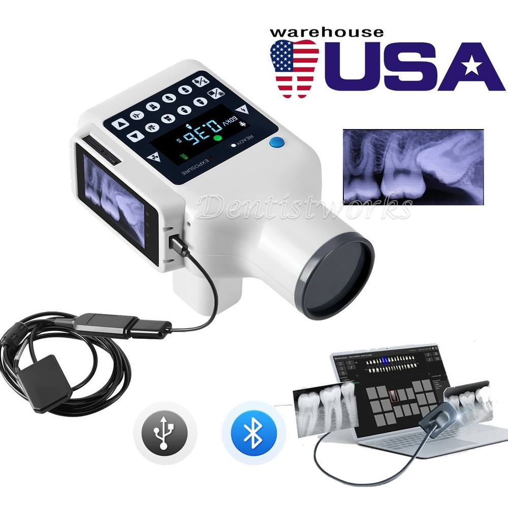 Dental Mobile Unit System X Ray Machine High Frequency No Shield+Sensor 2.0