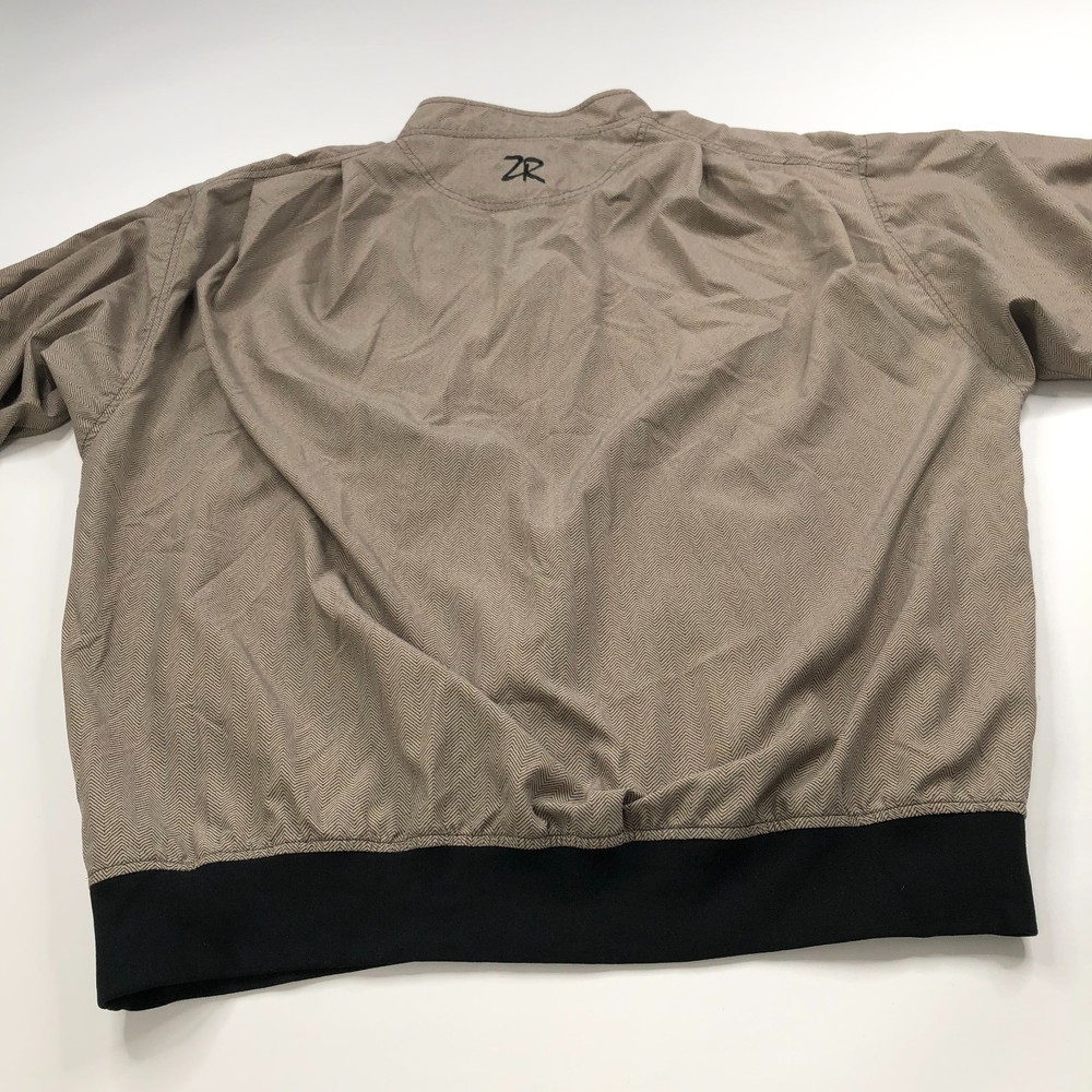 Zero Restriction XL Golf LS Pullover Windbreaker Thin Lightweight Jacket Brown