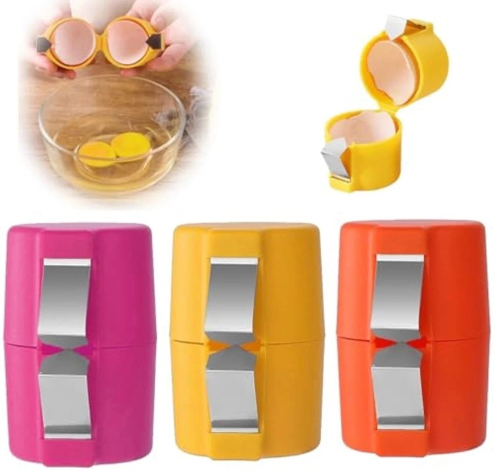 1 , 3PCS Egg Shell Opener Egg Cracker Separator Handheld Easy Breaker Kitchen Ga
