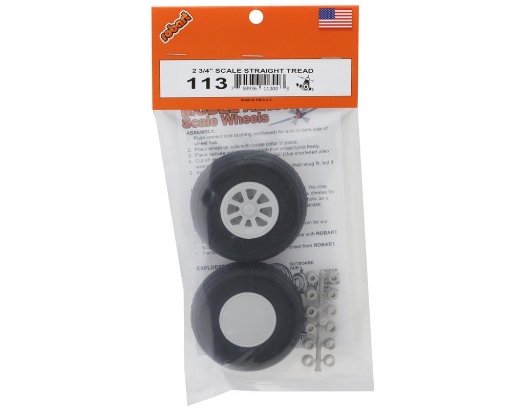 Robart 2.75" Scale Straight Tread Wheels (2) [ROB113]
