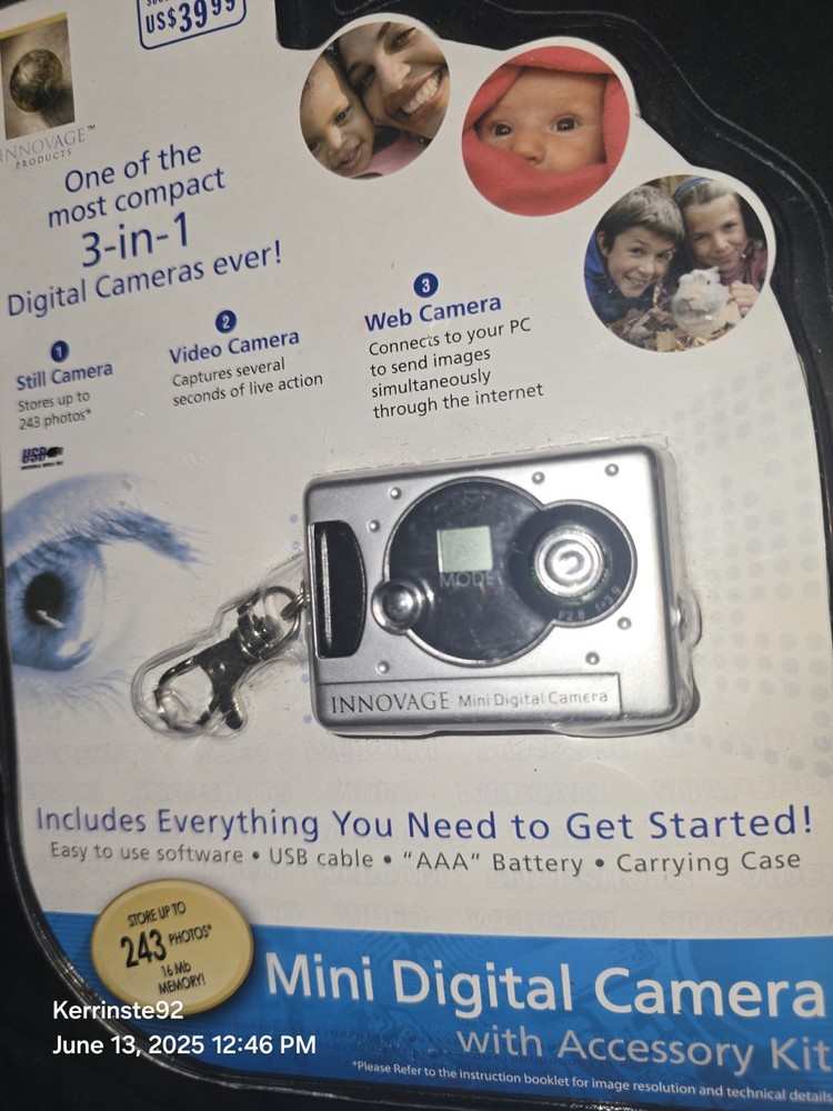 Innovage Mini USB Digital Camera Still Video Web 3-in-1 Camera & Accessory Kit