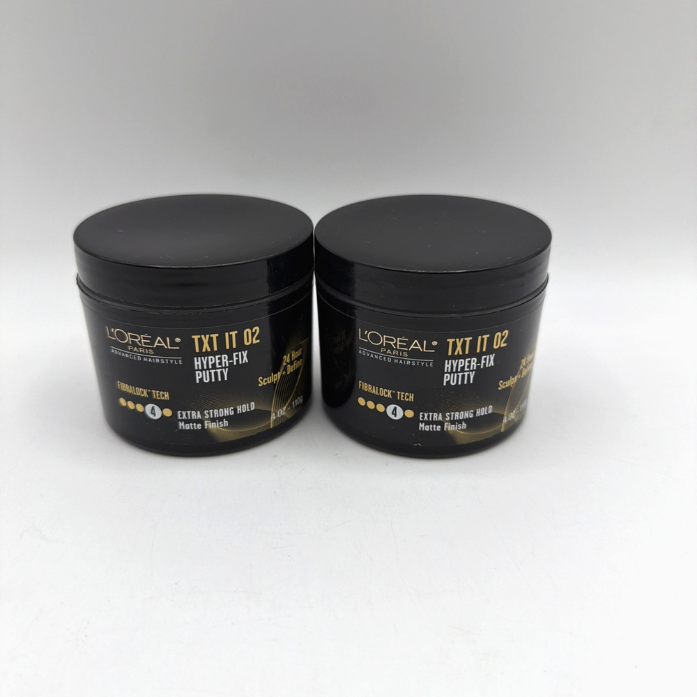 L'Oreal TXT IT 02 Hyper Fix Putty Extra Strong Hold 4 Oz Matte Finish 2 Pack