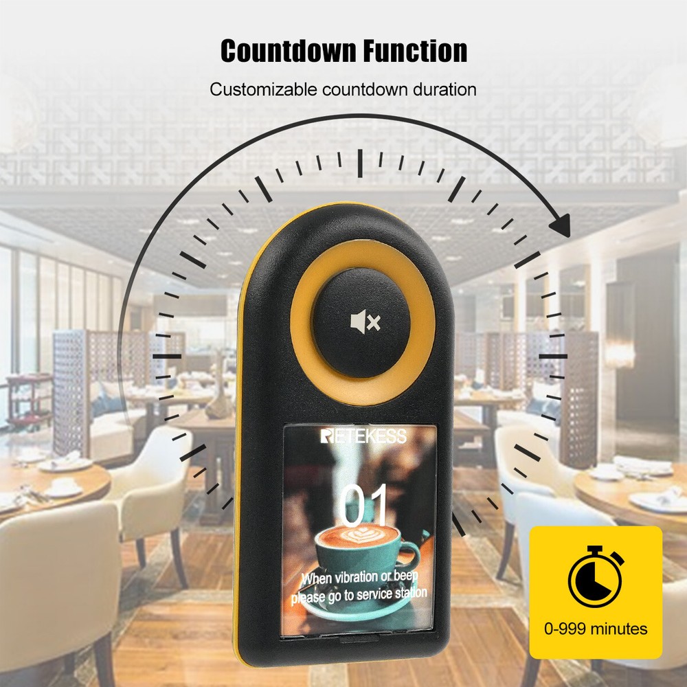 RETEKESS TD169 wireless calling system pager for restaurant PC function 20 Pager