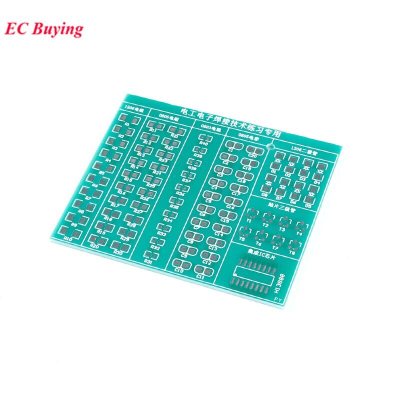 Diode/Transistor/IC Chip Soldering Welding Training PCB Practice Board DIY Kit