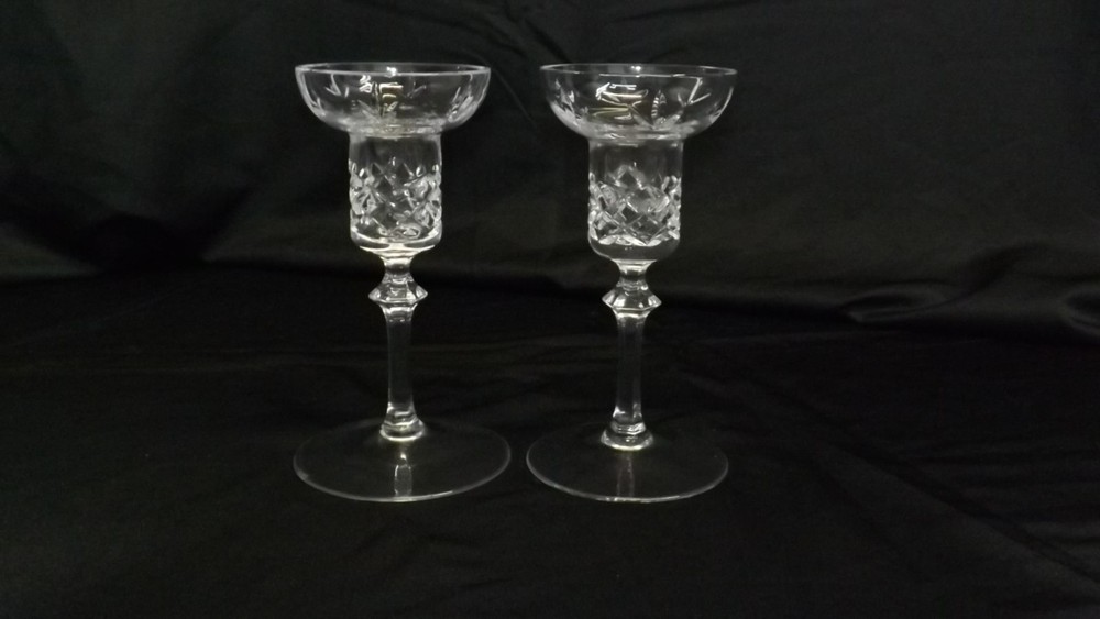 Pair of Crystal Taper Candle Holders