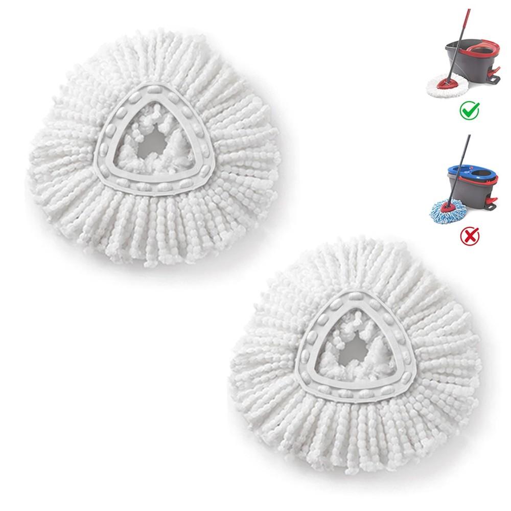 2 Pk Spin Mop Head Refill Ocedar EasyWring Microfiber Replacement Mop Heads
