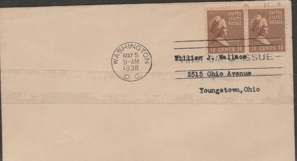 US FDC FIRST DAY COVER MARTHA WASHINGTON 1927
