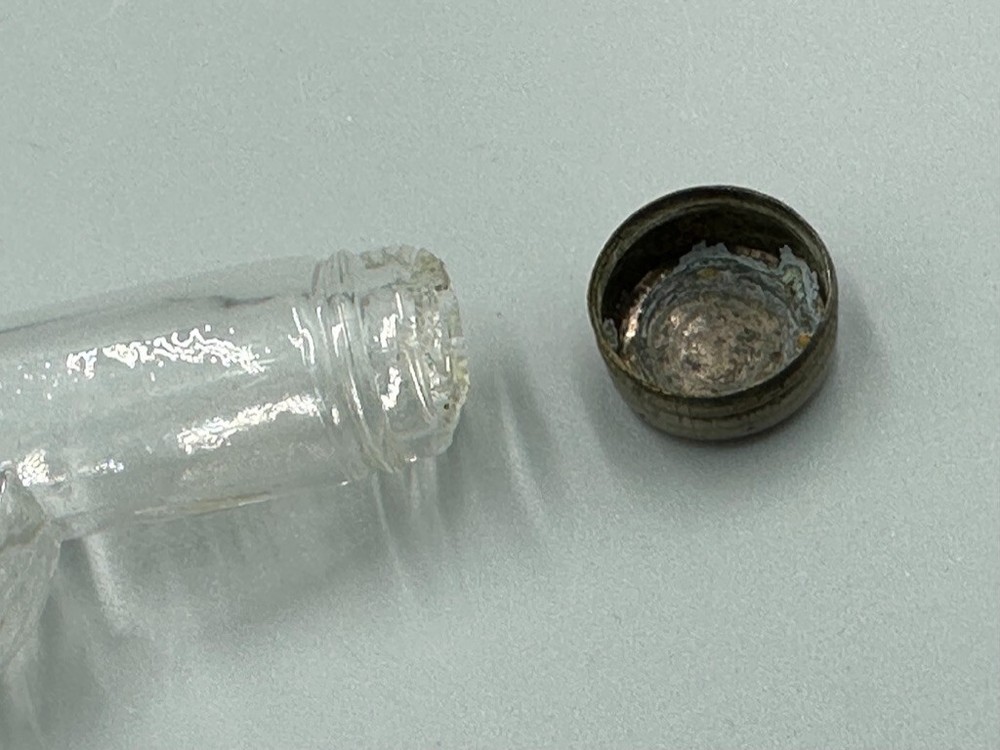 Antique GUN Small REVOLVER #2 Figural Glass CANDY CONTAINER A&E 252