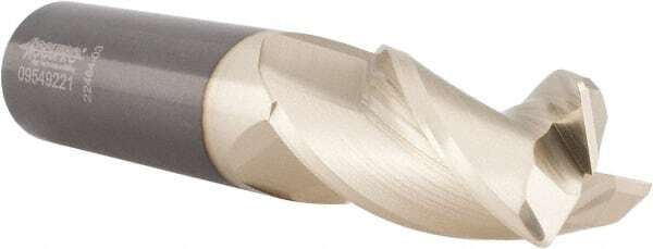 Accupro 5/8" Diam 3 Flute Single End Solid Carbide 0.09" Corner Radius End Mi...