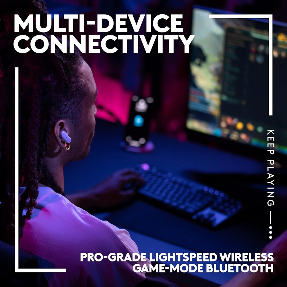 Logitech - FITS True Wireless Gaming Earbuds for PC, Mac, PS5, PS4, Mobile,