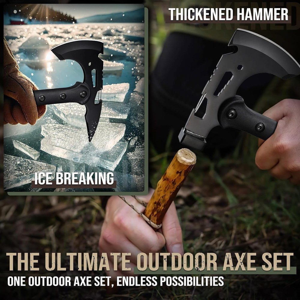 Freelander Tactical Axe 2 Pack, Sharp Tomahawk with Sheath, Portable Tomahawk wi