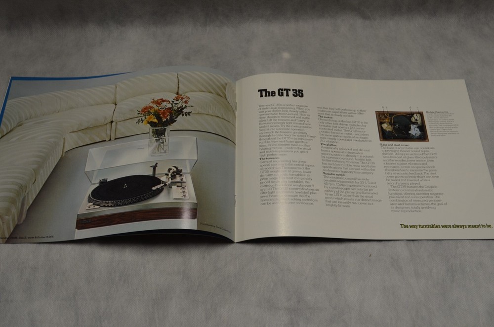 10 Data Sheets/Foldouts- Garrard &1 Foldout- Ferrograph. England. 1970s. Mint-