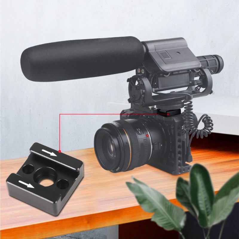 Cold Shoe Holder Mount Base for Easy Attachment Studio Lighting Hand Tool