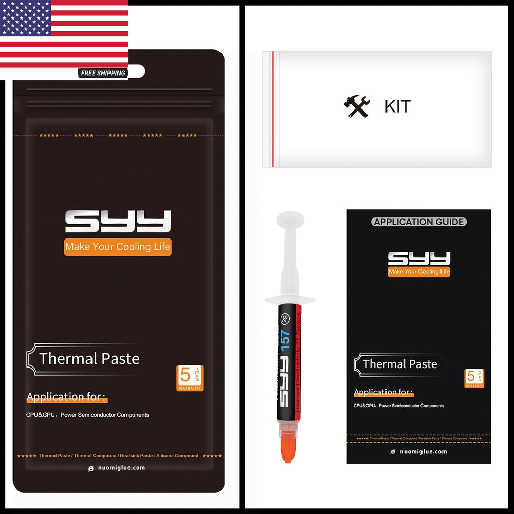 Thermal Paste with Tool Kit, 10 Grams CPU Paste Thermal Compound Heatsink for Ic