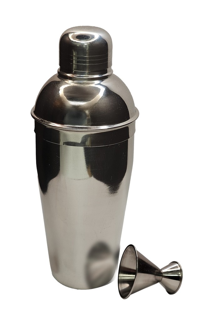 Home Brew Ohio Stainless Steel Cocktail Shaker 750ml and Jigger 1/2oz X 2oz