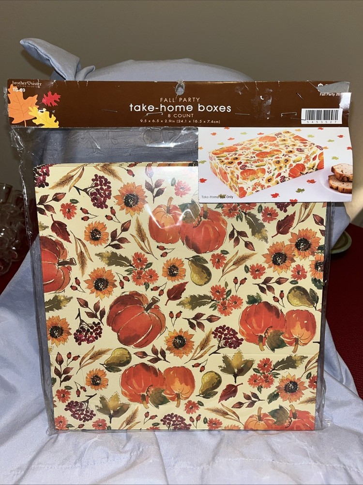 8 Dinner Autumn Fall Party Take Home Leftover Boxes