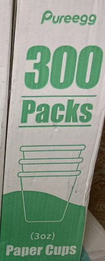 Pureegg 3oz Paper Cups 300 Count Box
