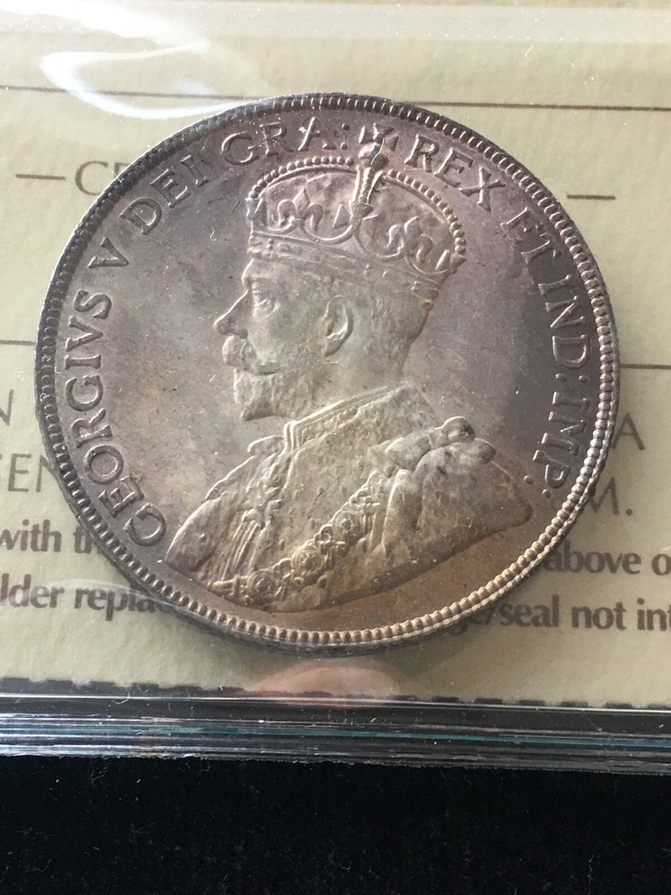 1917c ICCS Graded, Newfoundland ¢50 Cent, **MS-64**