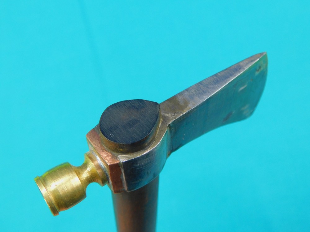 Vintage Old Custom Made Handmade Small Mini Copper Pipe Tomahawk Axe Hatchet