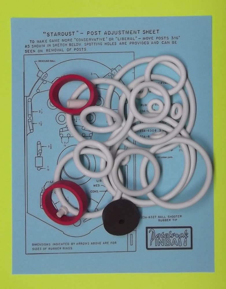 1971 Williams Stardust Pinball Machine Maintenance Tune Up Kit