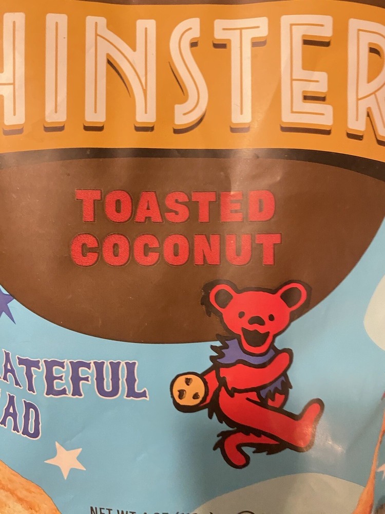 NIP Grateful Dead Coconut Cookie THINSTERS Dancing Bear Advertisement Display