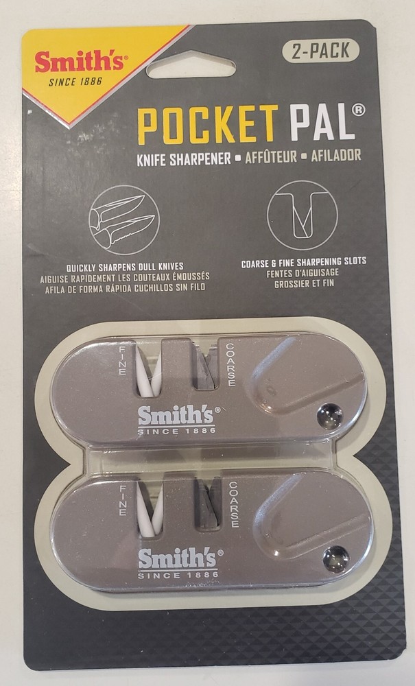 NEW SMITH'S POCKET PAL KNIFE SHARPENER 2-PACK 51302