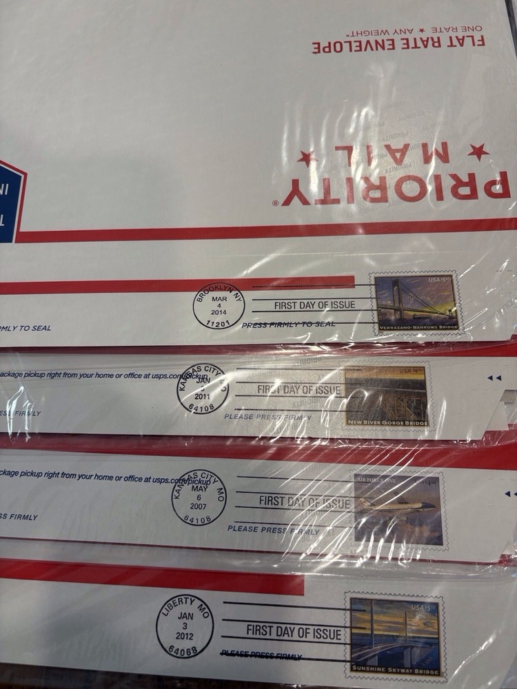 9 Different inc 2011 River Gorge Bridge Sc U675 envelope Priority Mail READ FDC