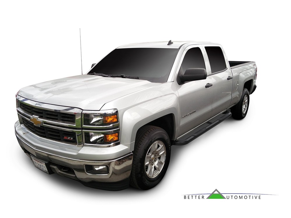 3" Side Steps for 01-18 Silverado 1500 Crew Cab Nerf Bars Running Boards Black