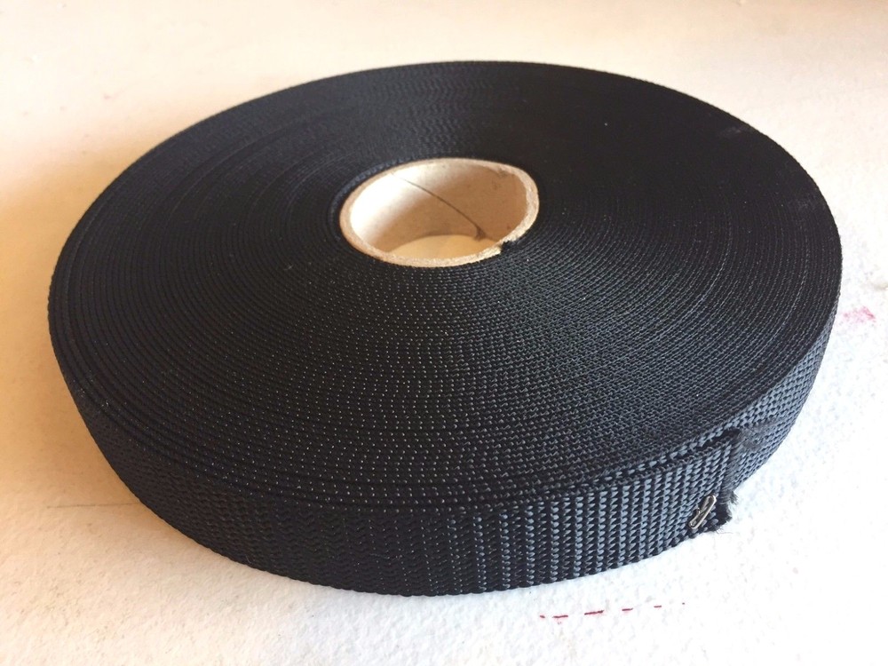 1 Inch Polypropylene Webbing Heavy Weight Black 1" Strap
