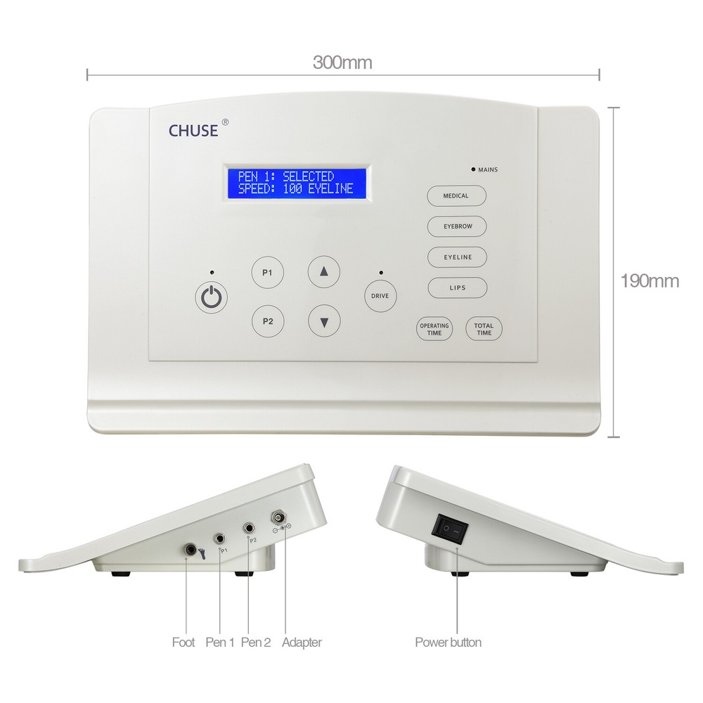 CHUSE C18 Pro Permanent Makeup Machine Rotary Pen KIT MTS Device FINAL CLOSE OUT