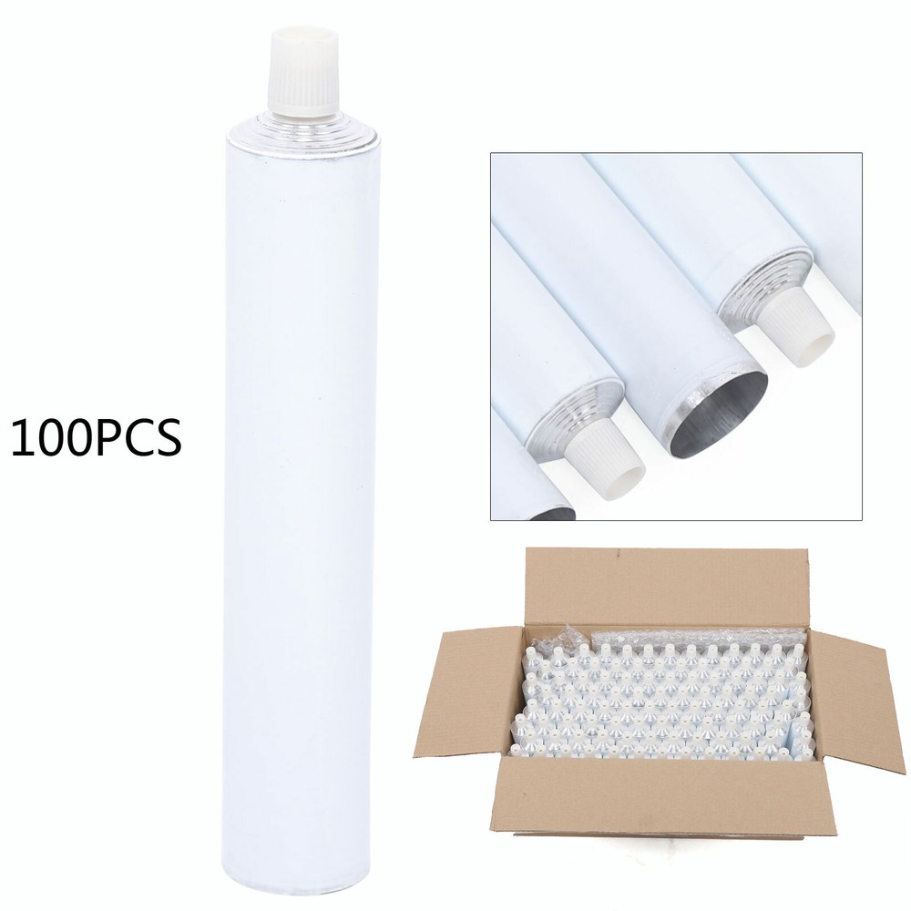 100 Pcs 100ml Empty Unsealed Toothpaste Tubes Needle Cap Full Box Aluminum