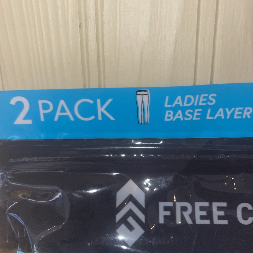 2 Pack FREE COUNTRY SMALL Ladies Base Layer Bottom Black Pants Microtech Heat