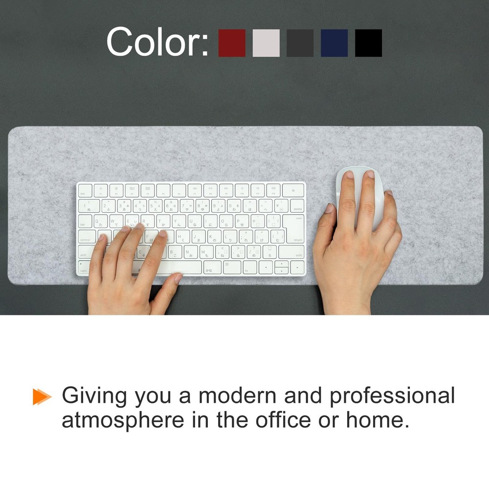 35"x13" Desk Mat Protector Felt Dual Side Mouse Pad Writing Mat Blue
