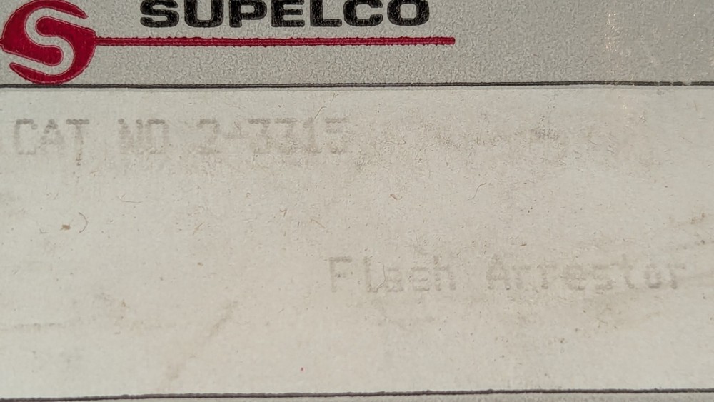 Supelco 2-3315 Flash Back Arrestor NIB