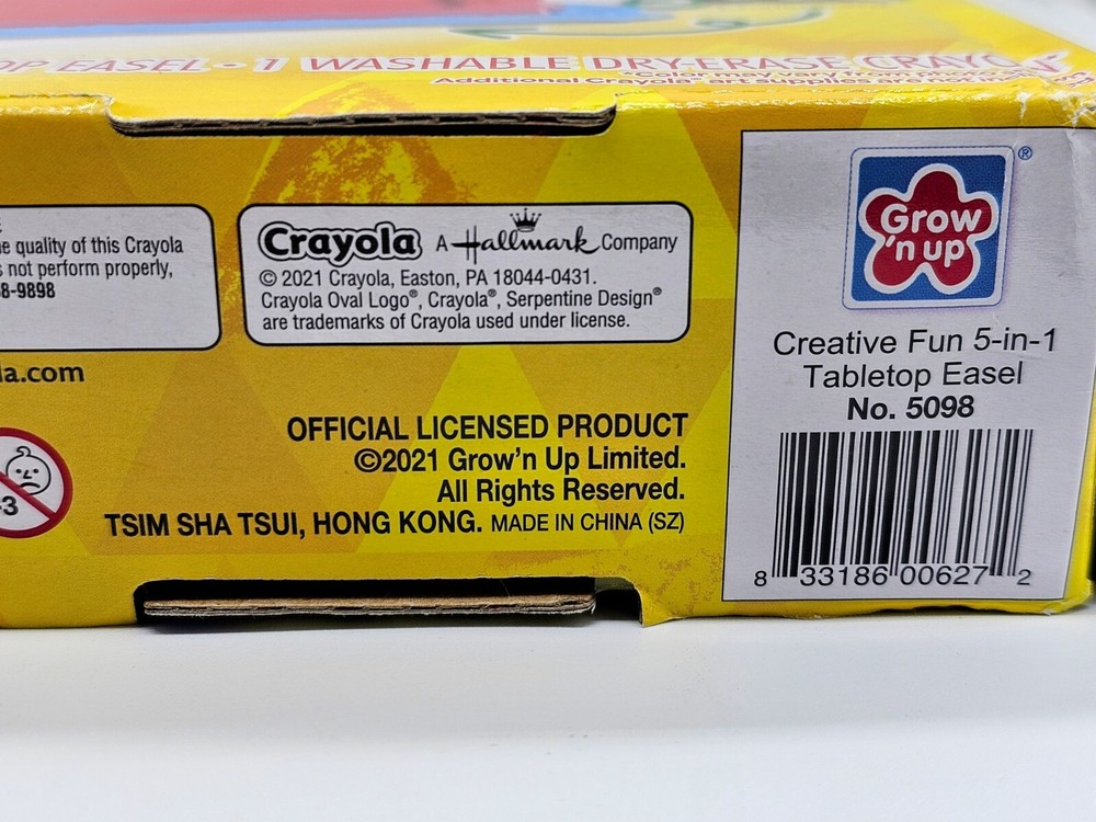 Crayola 5-In-1 Creative Fun Tabletop Easel - 5 Different Drawing Surfaces NIB