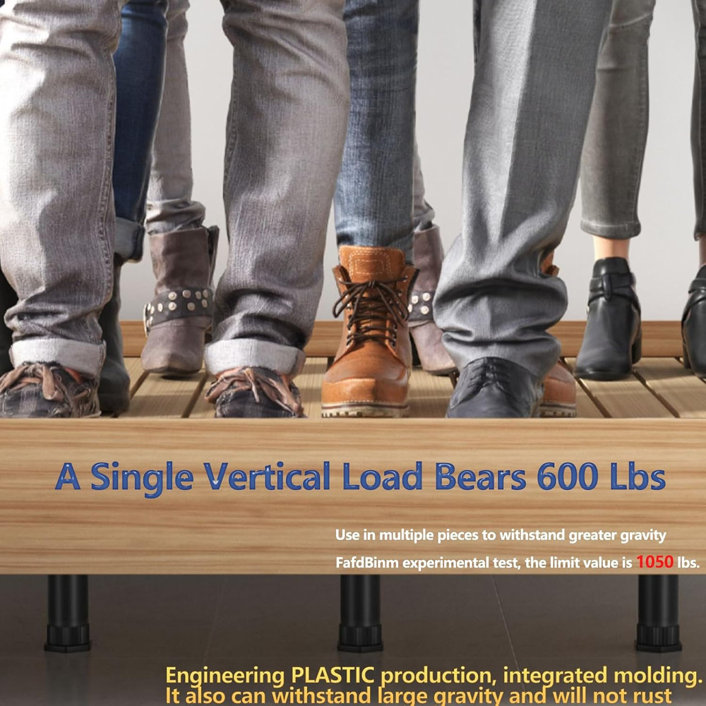 2PC Bed Frame Support Legs Stabilizer Replacement Universal Slat Reinforcement 5