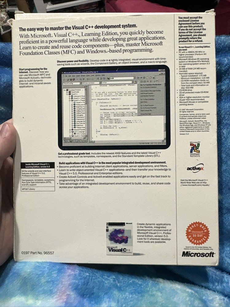 Microsoft Visual C++ 5.0 Standard Edition - With Product Key