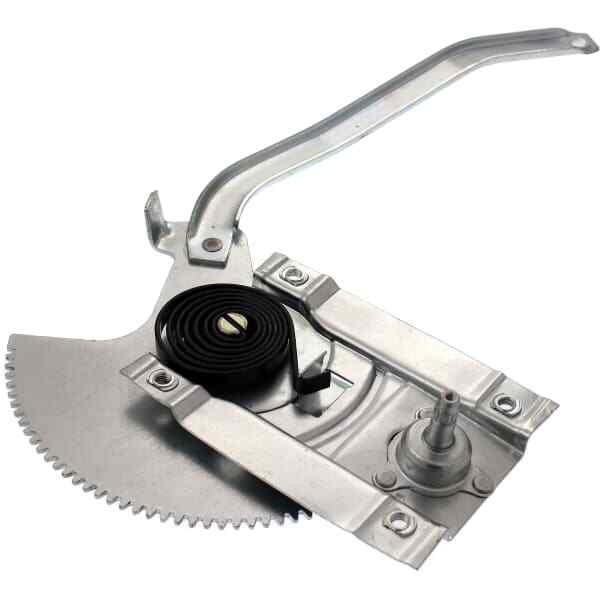 Front, Driver Side Manual Window Regulator, Manual Crank Type For 64-66 MUSTANG