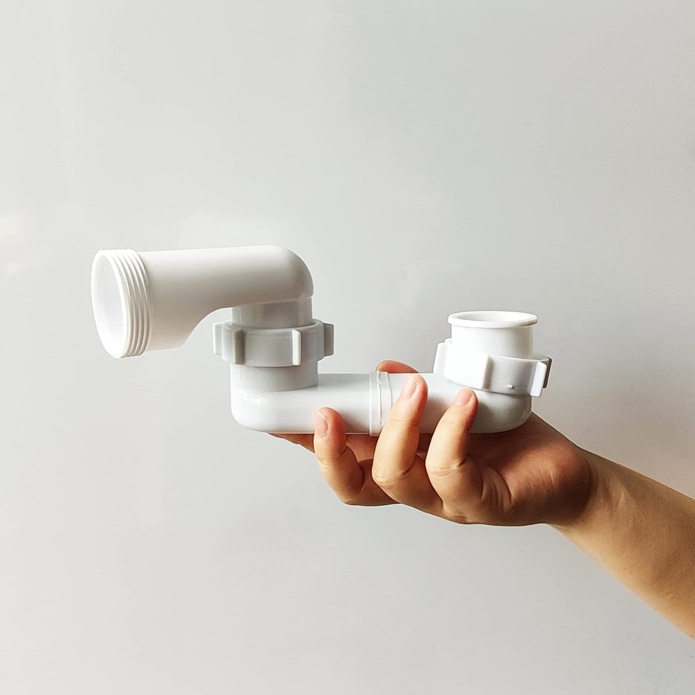 Bath Shower Drain Low Profile p Trap 1 1/2" Flat Kit for White