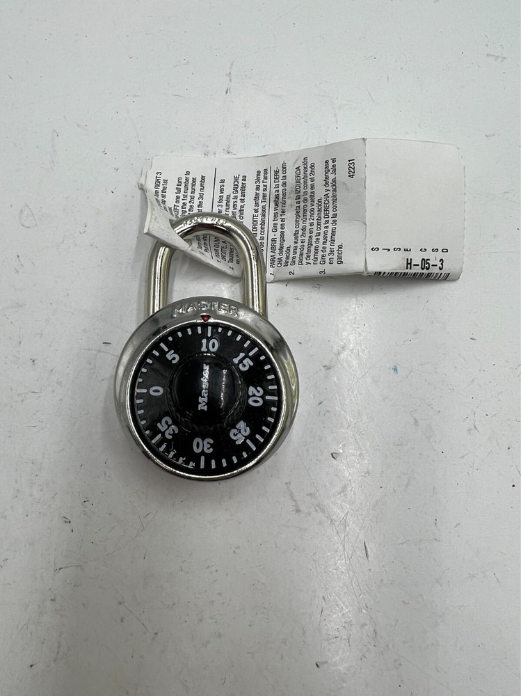 Master Lock Combination Padlock 1525STK, Steel