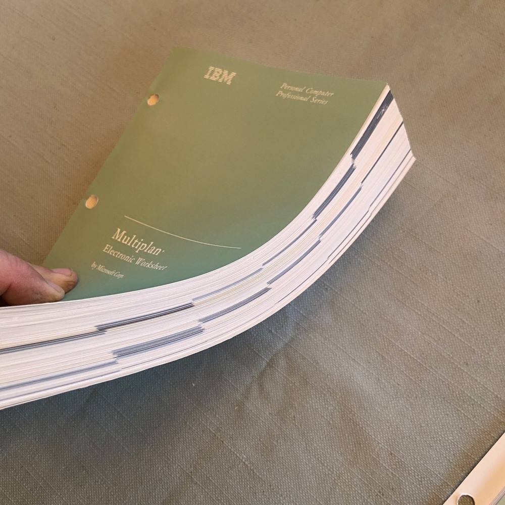 IBM PC Computer Professional Multiplan Electronic Worksheet Microsoft 1983 V 1.1