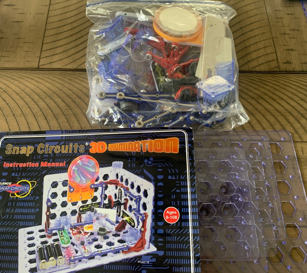 Electronic Snap Circuits Elenco 3D Illumination Projects 1-159 Complete Set
