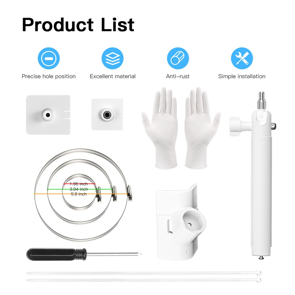 HOLACA Pole Mount for Ring Solar Panel,Ring Super Solar Panel