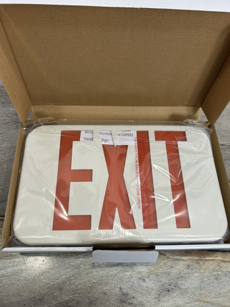 C-Lite LED Single Or Double Side Emergency Exit Lighted Sign, Battery Backup