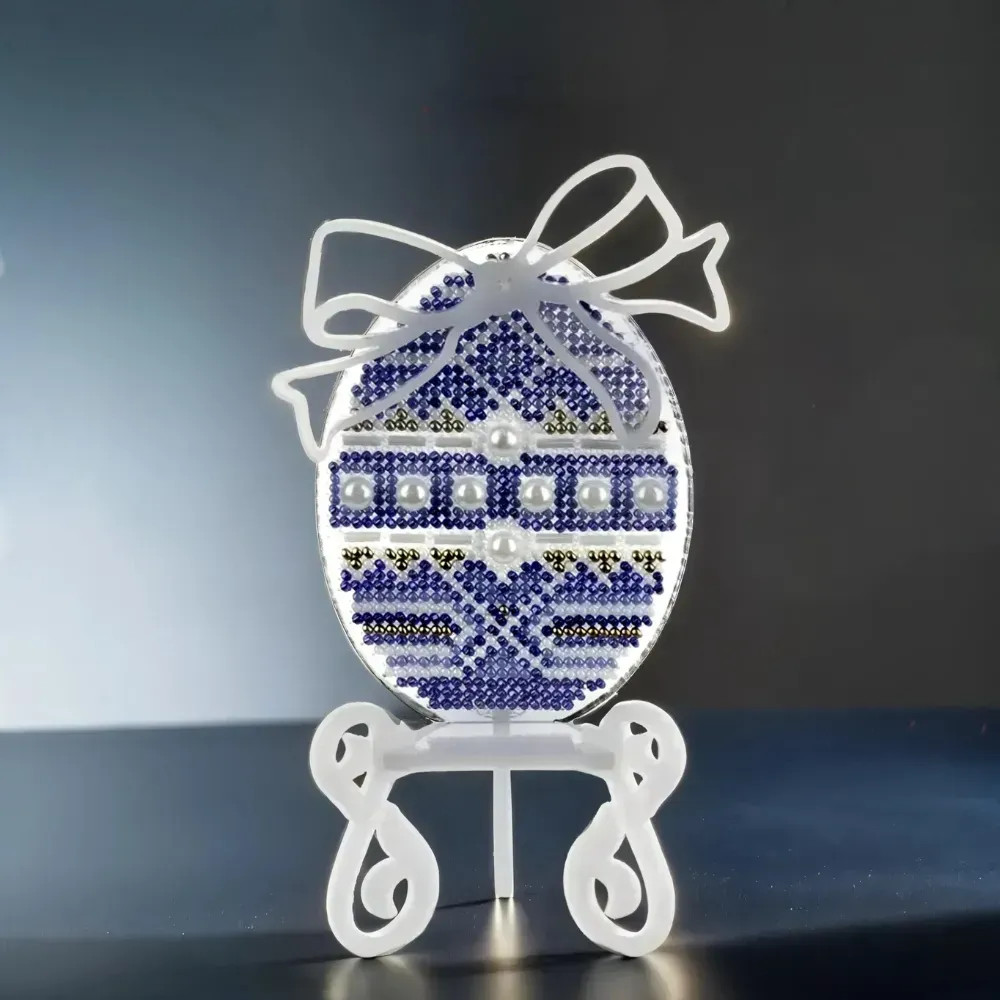 DIY Bead embroidery kit on a plastic base Easter decoration Craft gift