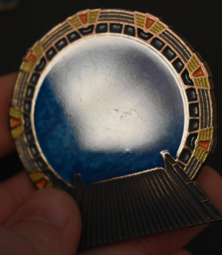 Stargate SG-1 Active Stargate Fantasy Enamel Pin 1.75 Inch READ